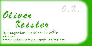 oliver keisler business card